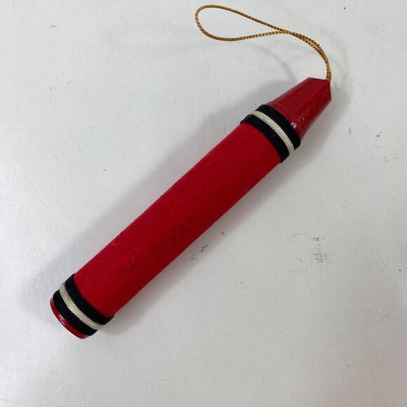 Ornamet Set Red Green White Tartan Plaid Mini Teddy Bear Bow Red Crayon - Picture 8 of 13